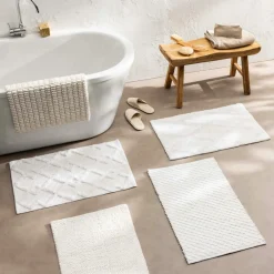 Tapis de bain en coton (50 x 80 cm) Otis Beige
