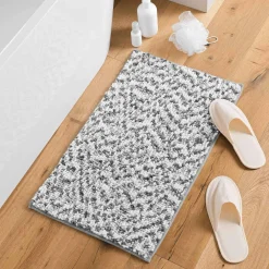 Tapis de bain microfibre (45 x 75 cm) Friza Gris anthracite