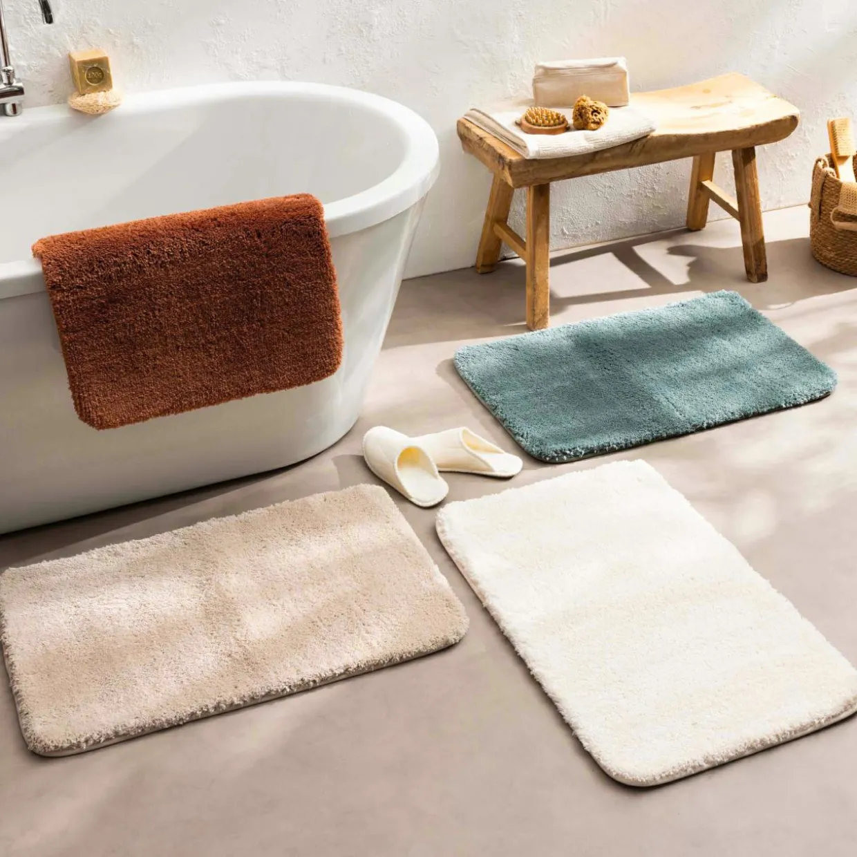 Tapis de bain microfibre (50 x 80 cm) Maël Terracotta