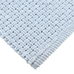 Tapis de bain microfibre (45 x 90 cm) Maille Bleu clair