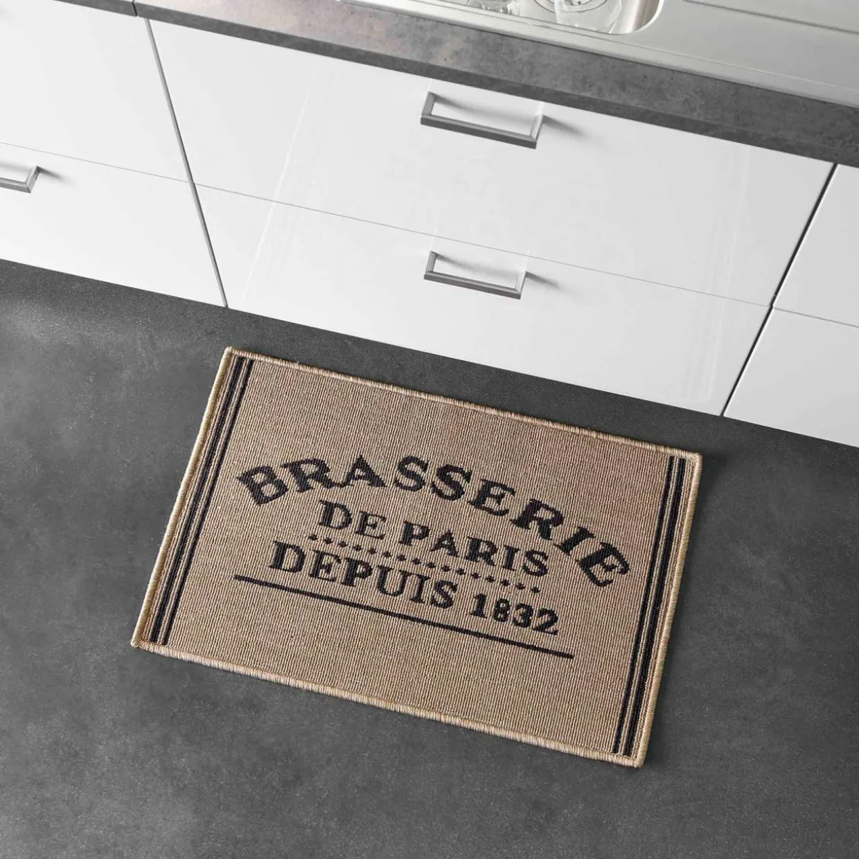 Tapis de cuisine (50 x 80 cm) Troquet Beige