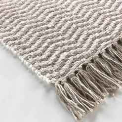 Tapis de salon coton (50 x 80 cm) Alessia Taupe