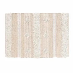 Tapis de salon coton (60 x 90 cm) Athos Ecru