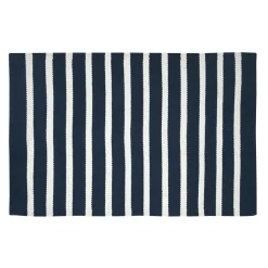 Tapis de salon coton (60 x 90 cm) Calvi Bleu marine