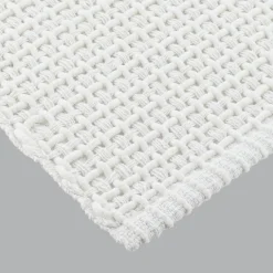 Tapis de salon coton (50 x 120 cm) Mimetisme Blanc