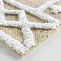 Tapis de salon jute et coton (120 x 170 cm) Medine Beige
