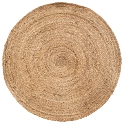 Tapis de salon jute rond (80 cm) Domy Beige