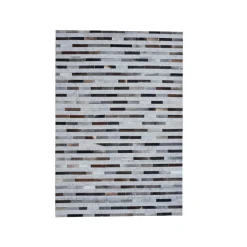 Tapis de salon rectangulaire laine jacquard (160 x 230 cm) Sanjay Gris