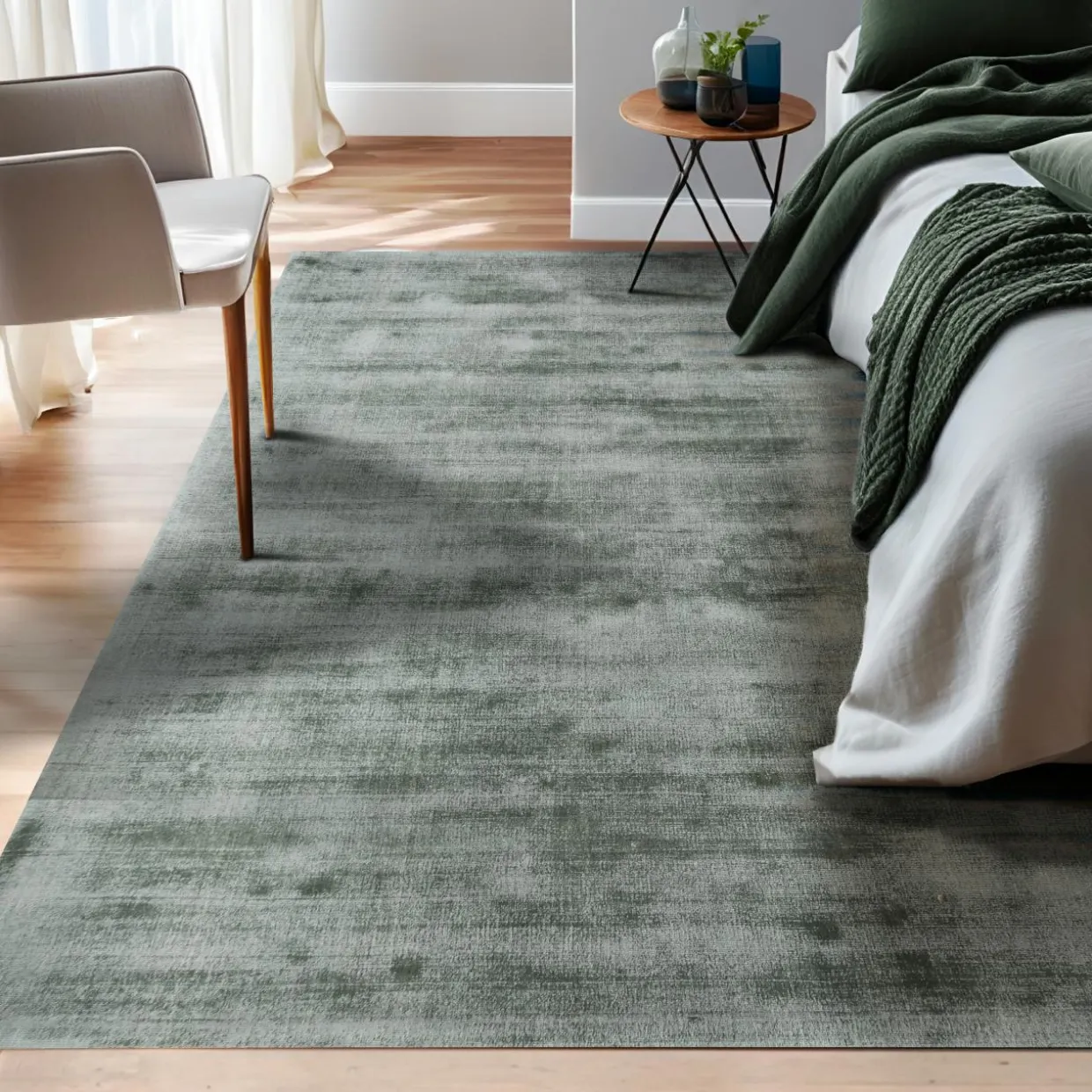 Tapis de salon rectangulaire tissé (140 x 200 cm) Antique Gris