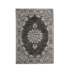 Tapis de salon rectangulaire jacquard (160 x 230 cm) Sana Gris