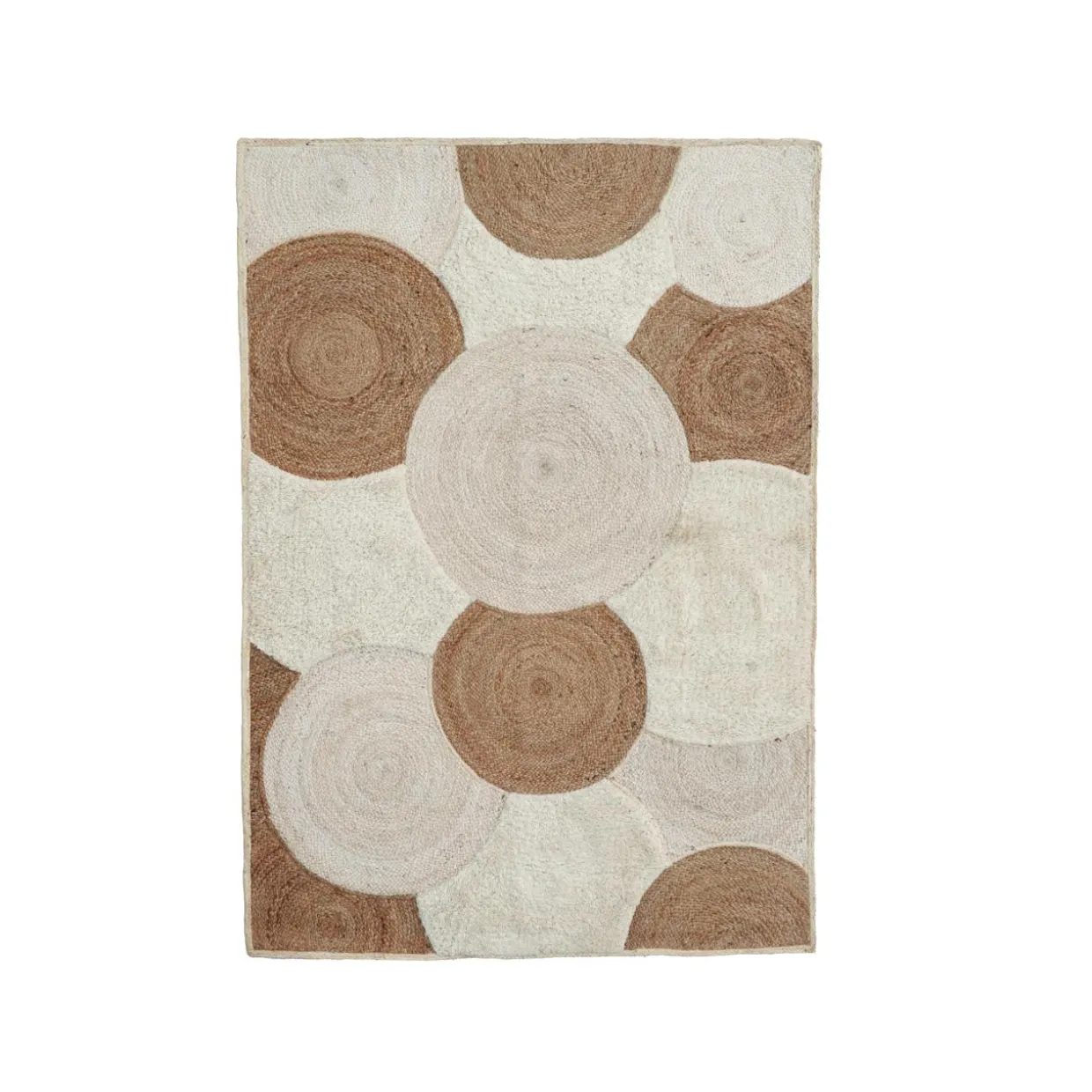 Tapis de salon rectangulaire jute tressée main (200x300 cm) Reina Beige
