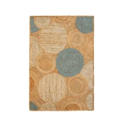 Tapis de salon rectangulaire jute tissée main (140 x 200 cm) Tara Marron