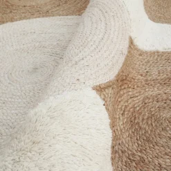 Tapis de salon rectangulaire jute tressée main (160 x 230 cm) Reina Beige