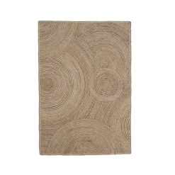 Tapis de salon rectangulaire jute tressée main (140 x 200 cm) Neha Beige