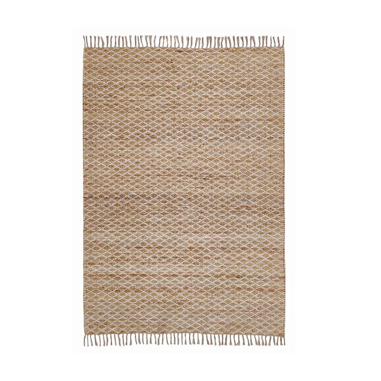 Tapis de salon rectangulaire jute tissée main (140 x 200 cm) Yuki Marron