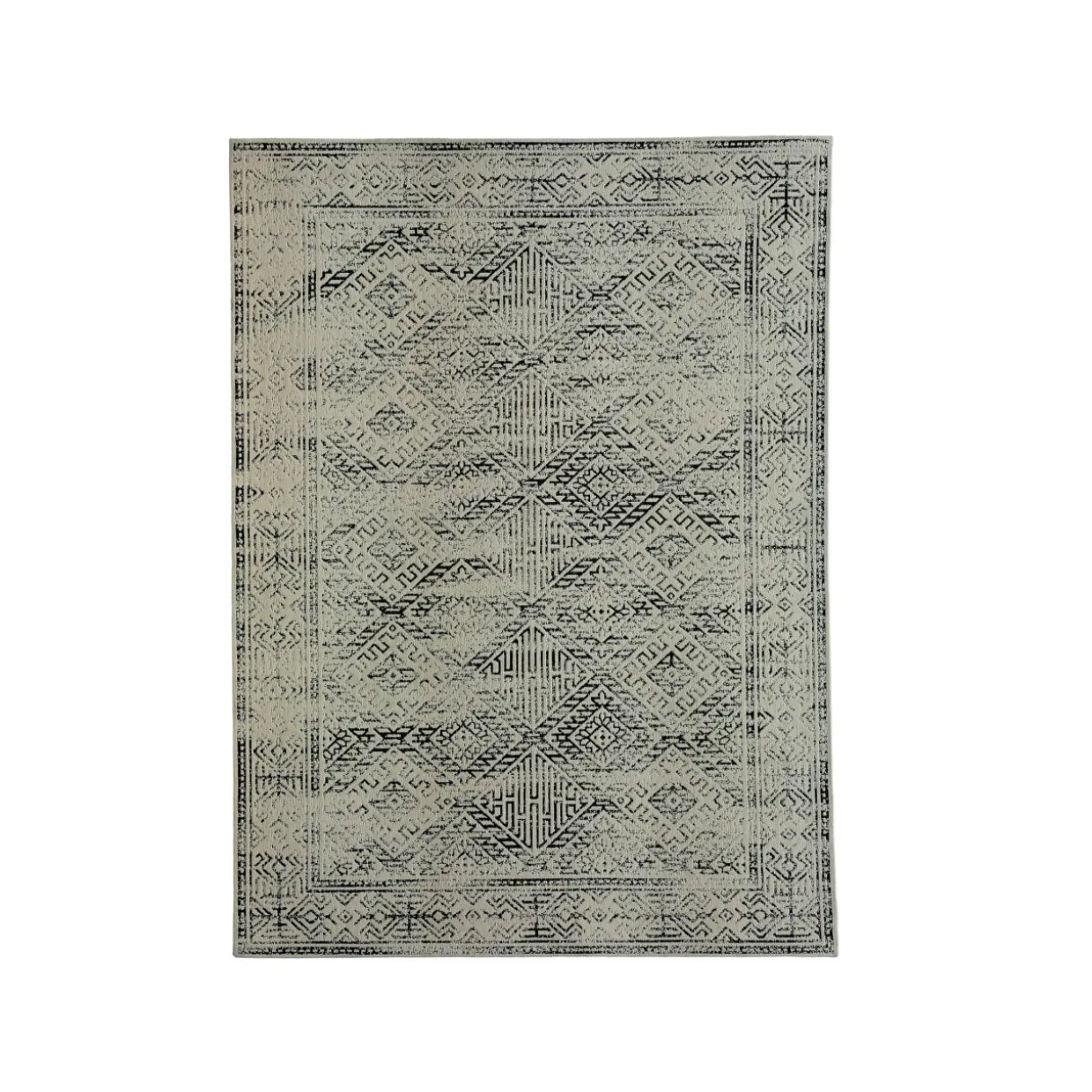 Tapis de salon rectangulaire jacquard (160 x 230 cm) Zahra Noir