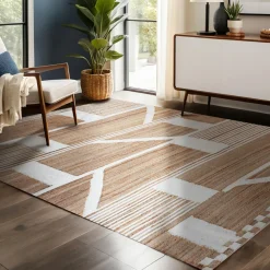 Tapis de salon rectangulaire jute (160 x 230 cm) Paris Beige