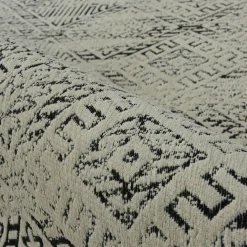 Tapis de salon rectangulaire jacquard (140 x 200 cm) Zahra Noir