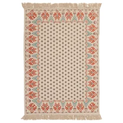 Tapis de salon rectangulaire coton (170 x 120 cm) Ikat Multicolore