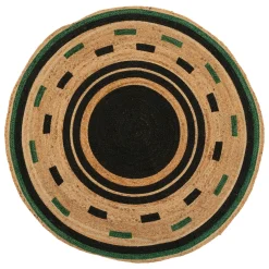 Tapis de salon rond jute (120 cm) Mala Beige