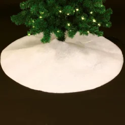 Tapis de sapin (D100 cm) Effet neige Blanc