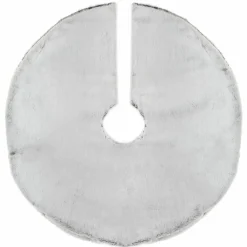 Tapis de sapin rond (D90 cm) Fourrure d'hiver Gris