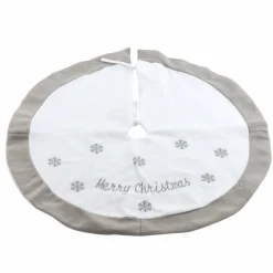 Tapis de sapin rond (D89 cm) Snowflakes Merry