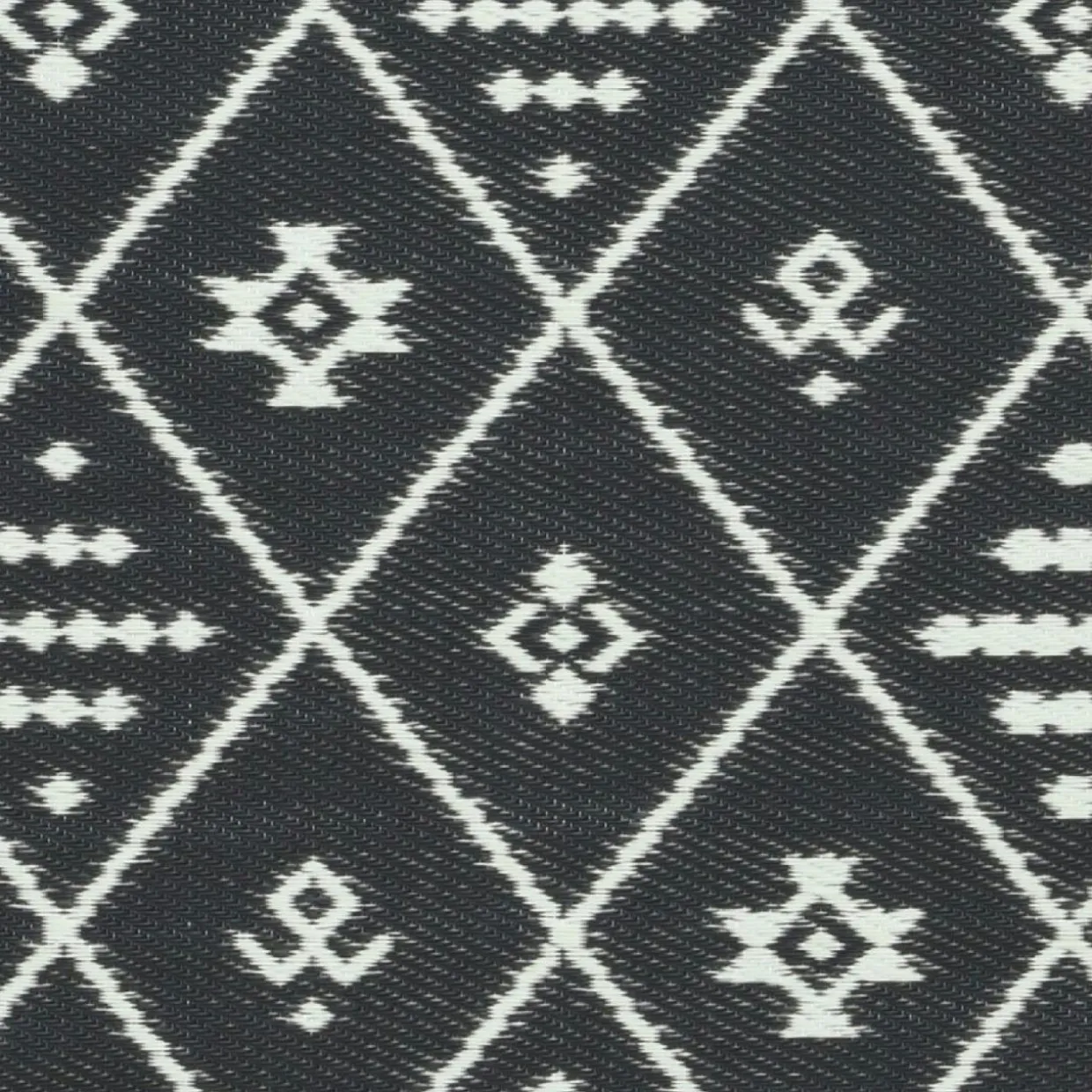 Tapis d'extérieur rectangulaire (180 x 120 cm) Inca Noir