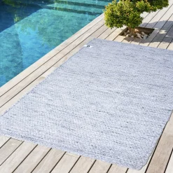 Tapis d'extérieur rectangulaire (50 x 80 cm) Léo Gris chiné