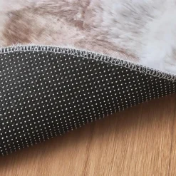 Tapis fausse fourrure (120 cm) Toronto Taupe