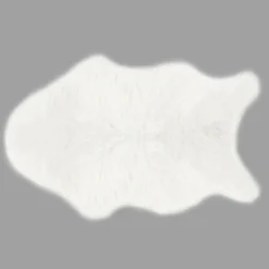 Tapis fausse fourrure (90 x 60 cm) Fisher Blanc