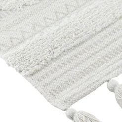 Tapis salon coton (45 x 90 cm) Gabriel Blanc