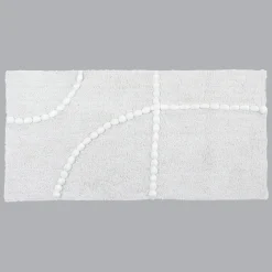 Tapis salon coton (45 x 90 cm) Leo Blanc
