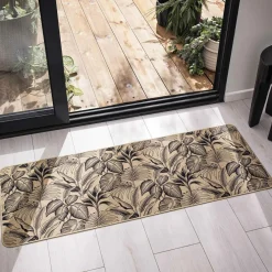 Tapis tissé antidérapant (45 x 120 cm) Stylis Noir