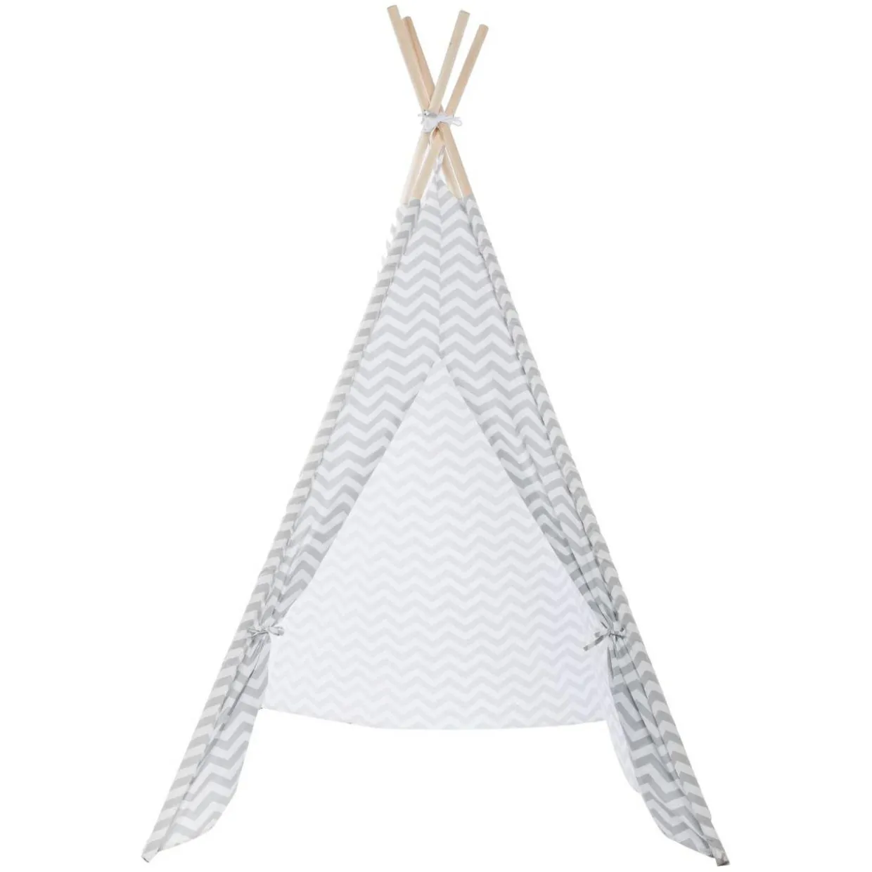 Tipi enfant bois et tissu (H160 cm) Twin Gris