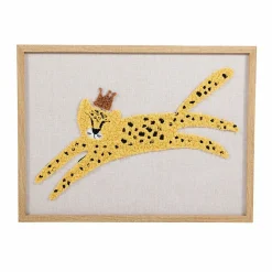 Toile murale enfant (30 x 40 cm) Guépard Jaune