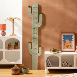 Toise murale bois enfant (H 140 cm) Cactus Vert