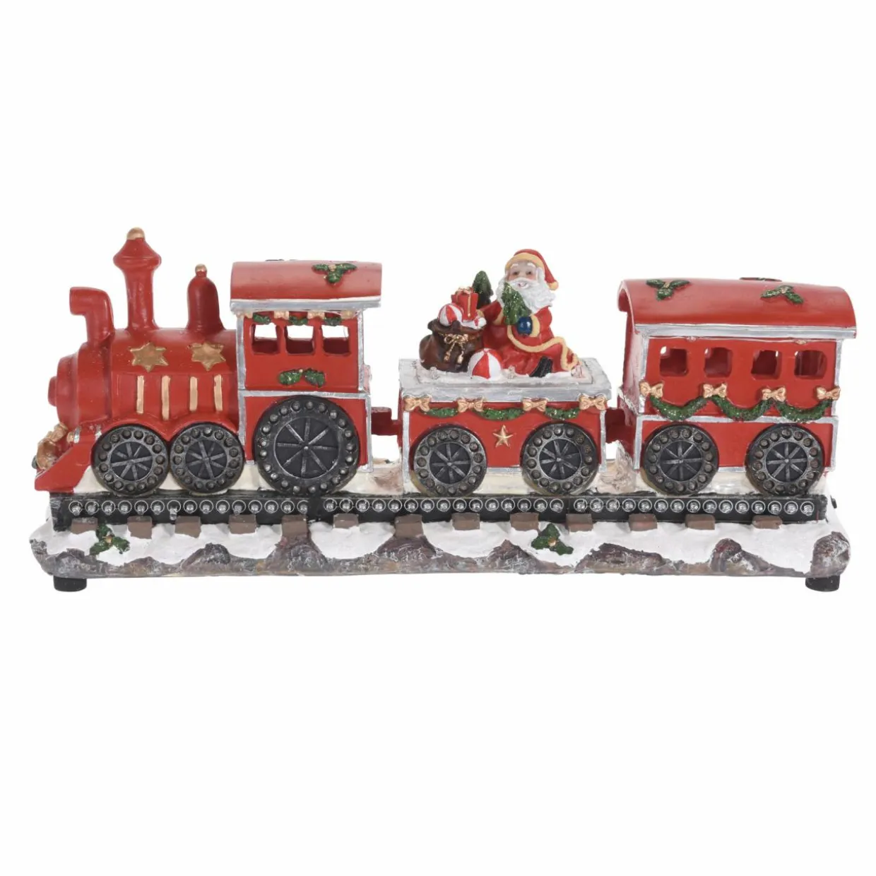 Train décoratif lumineux (39 cm) Locomotive Père Noël