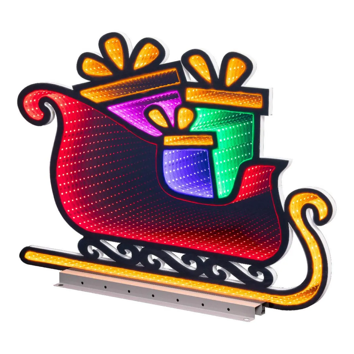 Traineau du Père Noël lumineux 396 LED (H45 cm) Infinity Multicolore