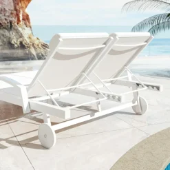 Transat double en aluminium Pirae Blanc