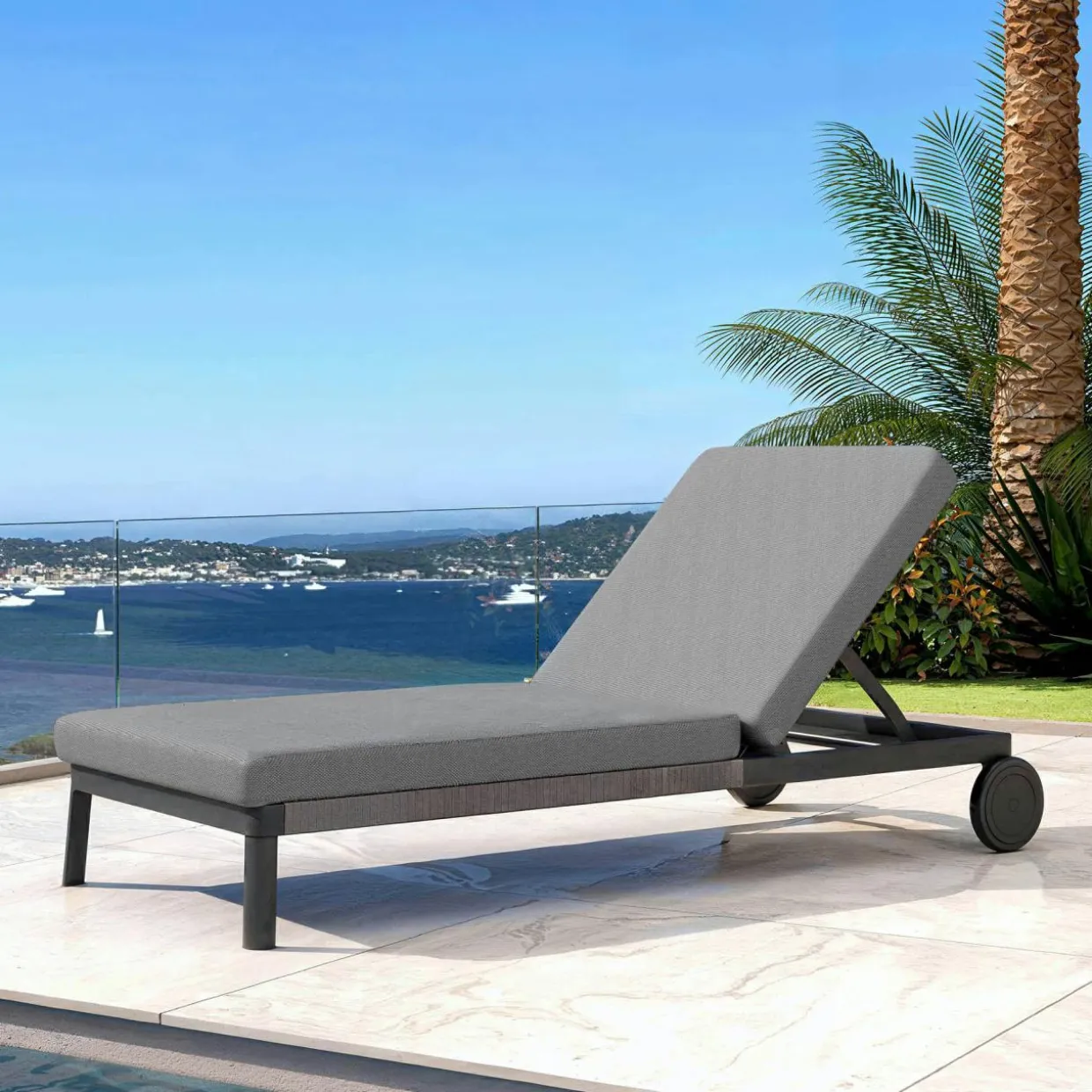 Transat en aluminium Amalfi Gris anthracite