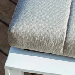 Transat en aluminium Elba Blanc et taupe