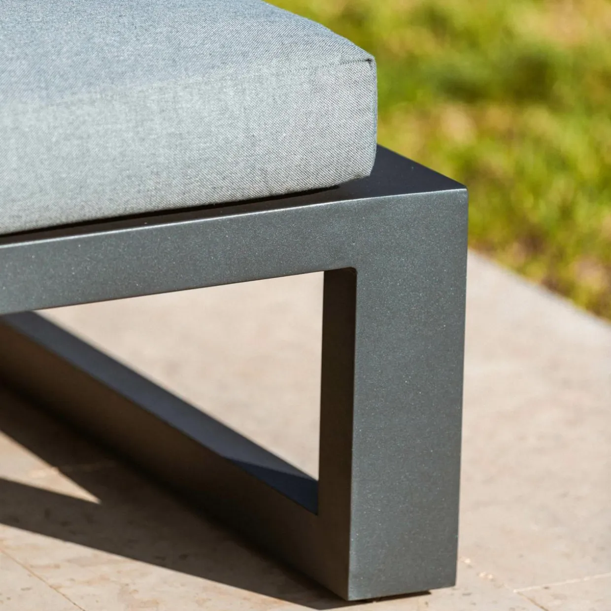 Transat en aluminium Elba Gris anthracite