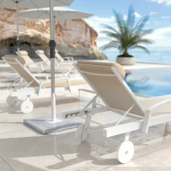 Transat en aluminium Pirae Ecru