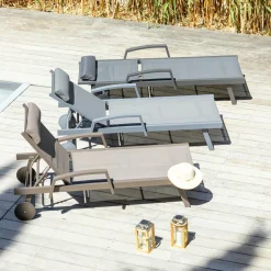 Transat en aluminium Pirae Taupe