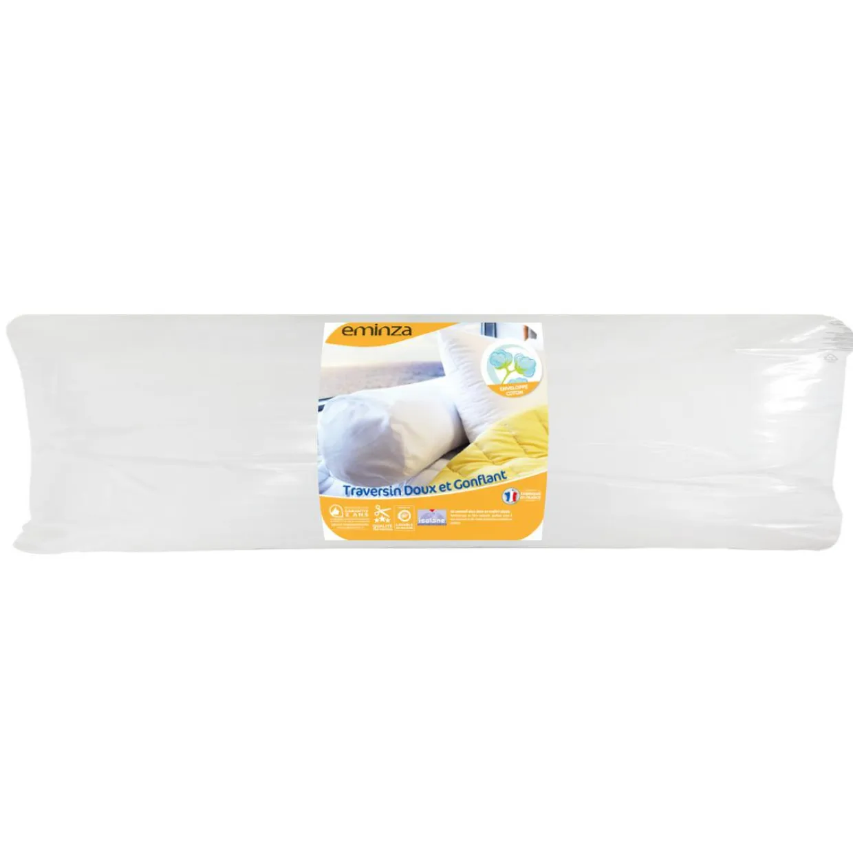 Traversin moelleux (160 x 23 cm) Doux et gonflant Blanc