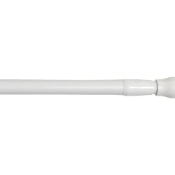 Tringle autobloquante extensible ronde (L70 - 120 cm / D22 mm) Pression Blanc satiné