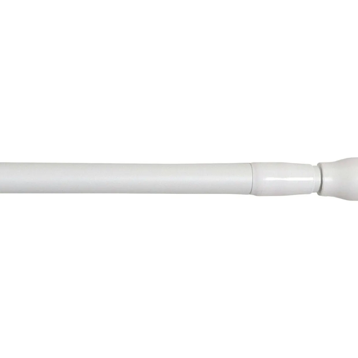 Tringle autobloquante extensible ronde (L70 - 120 cm / D22 mm) Pression Blanc satiné
