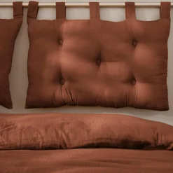 Tête de lit coussin gaze de coton (80 x 50 cm) Gaïa Terracotta