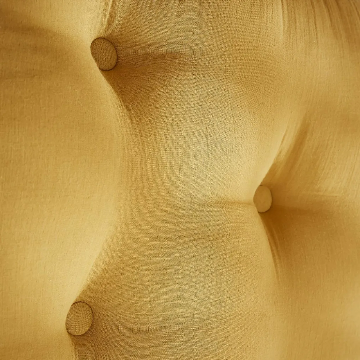 Tête de lit coussin gaze de coton (80 x 50 cm) Gaïa Jaune safran